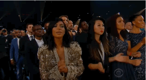 Kim Kardashian clapping