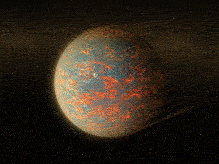 Animated illustration of hell planet 55 Cancri e
